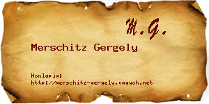 Merschitz Gergely névjegykártya